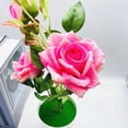 thumbnail image 4 of Artificial Flower Bonsai with Vase Fake Roses Arrangement Flowers Pot for Home Office Decor Table Centerpieces Decorations, 4 of 5