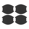 thumbnail image 1 of Calcomanía de copa de manija de puerta de coche 3D universal Unique Bargains, anti-rasguños, fibra de carbono negra, 4 piezas 83.5x94mm, 1 of 6