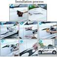 thumbnail image 5 of pegatinas laterales para carrocería de coche con gráficos de llamas de 280 cm, pegatinas de vinilo universales para todos los coches, SUV y camiones (negro), 5 of 5