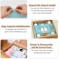thumbnail image 3 of 16 Pcs Drawer Divider Organizer, 14.5 Inch DIY Adjustable Drawer Dividers for Baby Clothes Cutlery Socks Underwear, Plastic Drawer Separators for Dresser Kitchen Office Bedroom (White), 3 of 14
