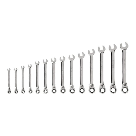 TEKTON Reversible 12-Point Ratcheting Combination Wrench Set 14-Piece (6-19 mm) | WRC94002