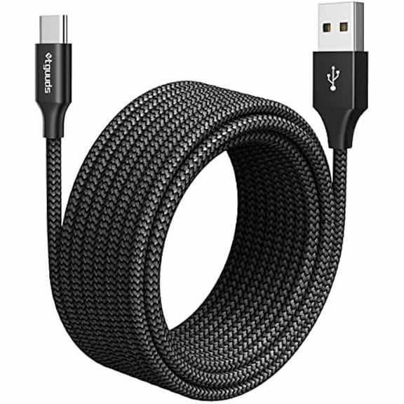 xixishop Long USB C Cable 12ft, 1-Pack, Braided USB A to USB C Charger Cable, Type C Charger Cord Fast Charging for iPhone 16 15 Series, Samsung Galaxy S25 S24 S23, Pixel, Switch and More