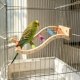 thumbnail image 4 of Wooden Parrot Ladder Bird Climbing Ramp Toy Natural Wood Hanging Activity Gym, Multicolor, for Small Birds, with Rope and Screws, 20-35 cm, 4 of 6