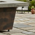 thumbnail image 5 of 42 Inch Propane Fire Pit Table, 50,000 BTU Outdoor Gas Fire Pit with Cement Texture Design & Volcanic Rocks, 2-in-1 Patio Heater and Coffee Table for Backyard Garden, 5 of 9