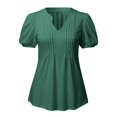 thumbnail image 4 of Womens Casual Flowers Pringting Tops V Neck Summer Petal Sleeve Casual T Shirts Blouse Shirts for Women Pack Womens Long Sleeve Shirts for Layering Womens Compression Shirt Workout Tee Shirts Women, 4 of 5