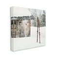 thumbnail image 4 of Stupell Industries Winter Cabin Skis Nature Painting Gallery Wrapped Canvas Print Wall Art, 17 x 17, 4 of 8