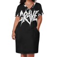 thumbnail image 2 of Grave-vestido de noche clásico para mujer Camiseta holgada con bolsillos ropa de graduación, 2 of 6