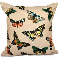 Simply Daisy 16" x 16" Butterflies Animal Print Pillow