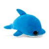 DolliBu Plush Dolphin Stuffed Animal - Soft Fur Huggable Big Eyes Blue Dolphin, Adorable Playtime Plush Toy, Cute Sea Life Cuddle Gifts, Super Soft Plush Doll Animal Toy for Kids & Adults - 6 Inch