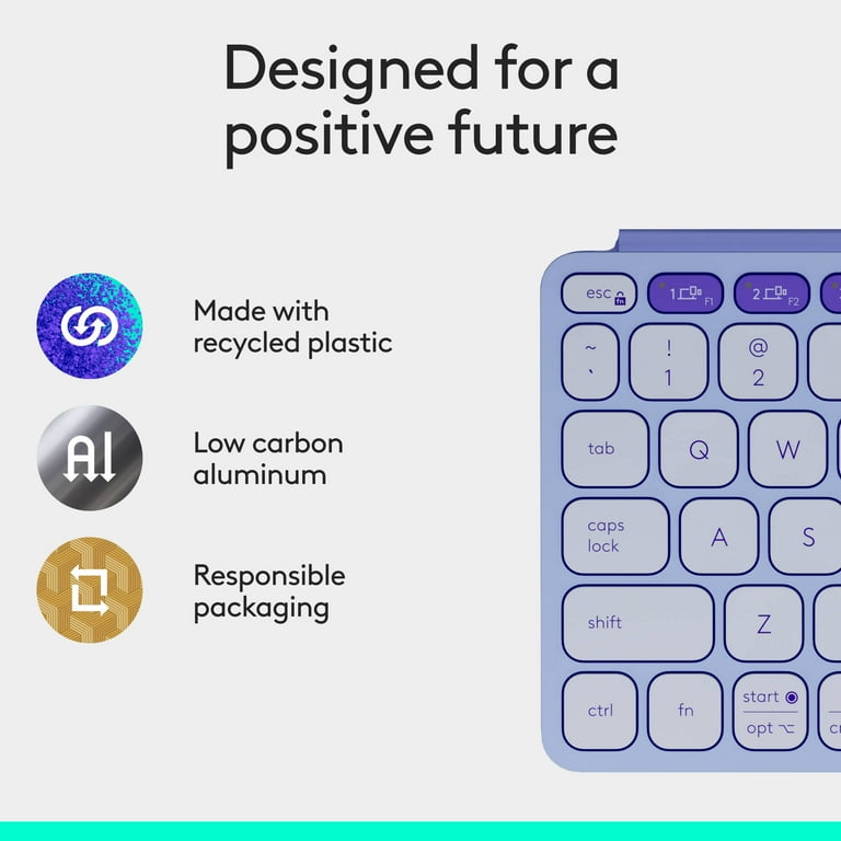 Logitech Keys-To-Go 2 Wireless Slim Keyboard, Lilac English Logitech Keys-To-Go 2 Wireless Slim Keyboard, Lilac English