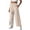 *Beige, variant on VBVC Women's Pull-On Floral Embroidered Pants, Wide Leg Cropped Palazzo Trousers For Women, Ladies' Summer Breathable Pants with Pockets,Beige,M-4XL