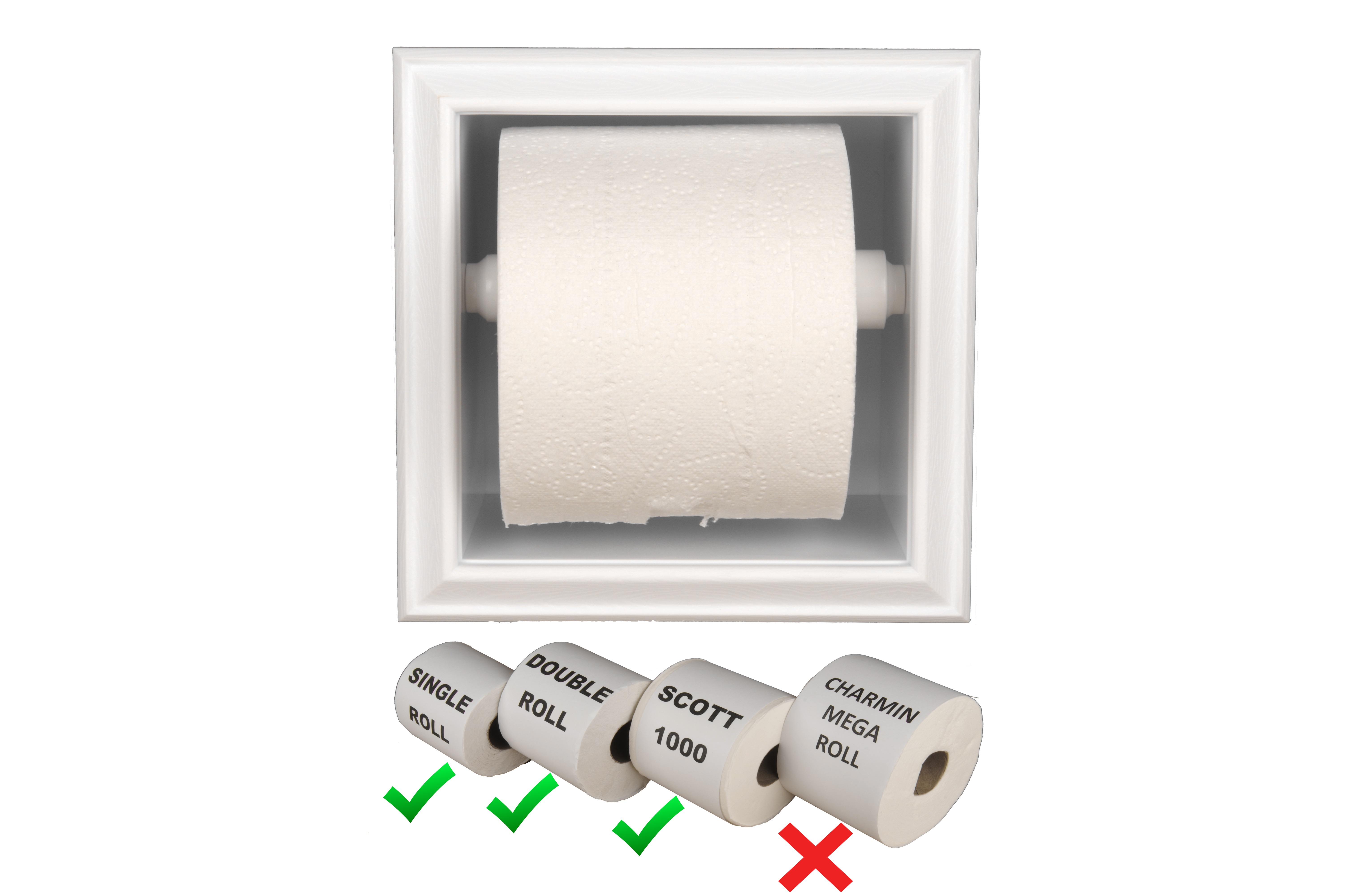 Rhea Recessed Plastic Toilet Paper Holder - 5.5" x 5.5"