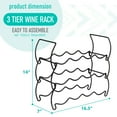 thumbnail image 6 of Sorbus 3-Tier Stackable Wine Rack - Classic Style Wine Racks for Bottles - Perfect for Bar, Wine Cellar, Basement, Cabinet, Pantry - Holds 12 Bottles, Metal (Black), 6 of 7