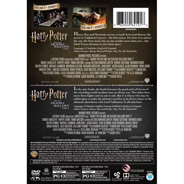 Harry Potter Double Feature: Year 7 Part 1 & Part 2 (Deathly