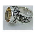 thumbnail image 3 of Navya Craft Citrine Oval 925 Sterling Silver Handmade Women Statement Ring, Yellow Gemstone Jewelry Size 10.0, 3 of 5