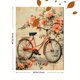 thumbnail image 3 of Qisvanset Framed Canvas Wall Art, 12x16 Inch Vintage Floral Bicycle Summer Nursery Art, 3 of 5
