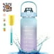 thumbnail image 1 of Botella Motivacional HAPPY ME 1lt con Popote Plástico Integrado Azul 2L, 1 of 8
