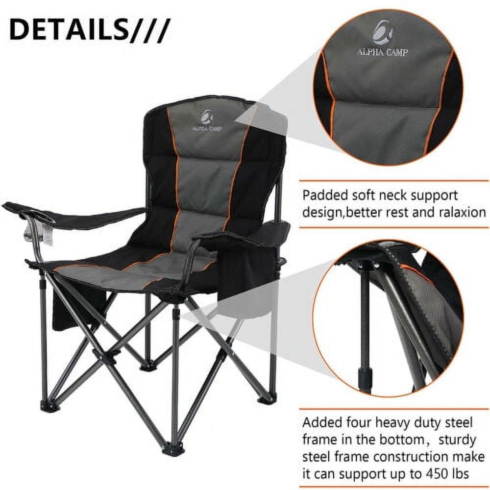 Alpha Camp Camping Chair, Black - image 3 of 5