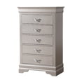 thumbnail image 5 of Contemporary Home Living 5-Drawer Wooden Bedroom Chest - 48" - Silver, 5 of 6