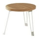 thumbnail image 2 of Mesa auxiliar redonda plegable, pequeña, ideal para el sofá, fácil de mover, estructura metálica, estilo moderno, para salón, alta resistencia, mesa de centro compacta, uso decorativo, 45 cm, 2 of 8