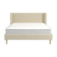 thumbnail image 3 of Mainstays Kelsey Upholstered Platform Bed Frame with Tufted Wingback Headboard, No Box Spring Required, Queen, Cream Velvet, 3 of 16