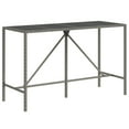 thumbnail image 3 of vidaXL 9 Piece Garden Bar Set Grey Poly Rattan& Solid Wood Acacia, 3 of 4