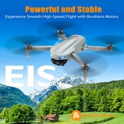 AUOSHI GPS Drone with 4K Camera for Adults Beginner,Upgraded EIS with Brushless Motor,Foldable FPV Quadcopter with Optical Flow, Follow Me, Smart Return Home,60 Mins Flight Time