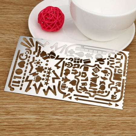 - Hollow Multi-purpose Ruler Template Notebook DIY Journal Graphic Stationery