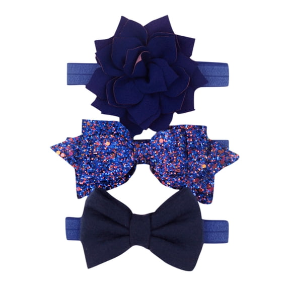 LNMQLPDBS Baby Headbands 3Pcs Floral Headband Set Newborn Infant Elastic Petal Flower Hairband for Wedding Party Birthday Baby Girl Hair Accessories