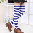 thumbnail image 6 of Sweet Women Stripe Thigh High Over The Knee Stockings Stretch Long Cosplay Socks, 6 of 8