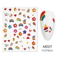 thumbnail image 1 of Abstract Face Nail Stickers Flower Leaf Butterfly Letter Color Block Decals Gel Polish Sliders Summer Spring Decor, 1 of 3