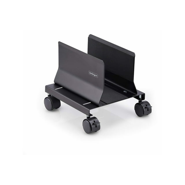 StarTech.com Computer Tower Cart Rolling CPU Caddy w/ Wheels, Adjustable - Cart - for personal computer - steel - black