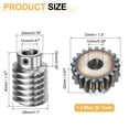 thumbnail image 2 of #45 Steel Worm Gear Set 20T 1.5 Module 20:1 Reduction Rate, Right Rotation Drive Gear Box ( Gear-10mm Bore 33 mm OD, Rod 12mm Bore), 2 of 6