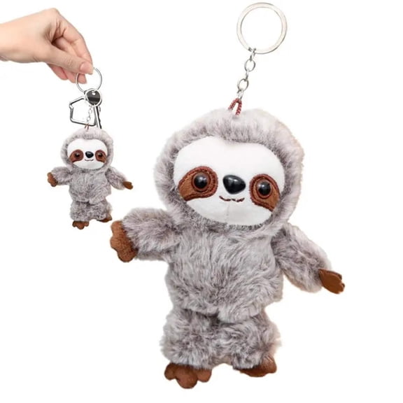 Stuffed Sloth Keyring Cute Bag Charm Backpack Accessory Soft And Comfortable Key Pendant for