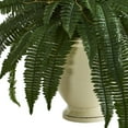 thumbnail image 3 of Nearly Natural 25" Plastic/Polyester Boston Fern Artificial Plant in Decorative Urn, Green, 3 of 5
