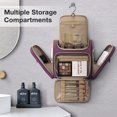 thumbnail image 4 of BAGSMART Extra Large Travel Toiletry Bag, Water-resistant Makeup Cosmetic Bag with Hanging Hook, Travel Toiletries Accessories Organizer Essentials, Full Sized Container, Purple, 4 of 7