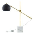 thumbnail image 1 of Posh Living Ameya Table Lamp 5ft Power Cord Marble Stone Base Black, 1 of 9
