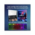 thumbnail image 2 of Keyboard And Mouse Set KM100 Mechanical Feel Keyboard   Gaming Mouse With Precise Tracking Colorful Backlight System For Immersive Gaming Splash-Proof And Durable Design Black,Black, 2 of 9