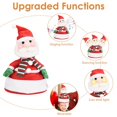 thumbnail image 4 of Yuarrent Sombrero de muñeca de Navidad, juguete de peluche de dibujos animados, animales de peluche, canto brillante, baile, sombreros Kits de decoración para fiestas Papá Noel, 4 of 6