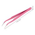 thumbnail image 2 of Unique Bargains 1 Pc Durable Eyelashes Tweezers for Bathroom Rose Red Stainless Steel, 2 of 6