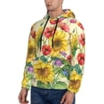 thumbnail image 3 of Sikiie Sunflower Cornflower Poppy Men's Hoodie, Essentials Hoodie, Sweatshirt, Pullover Hooded Sweatshirt for Men-4X-Large, 3 of 7