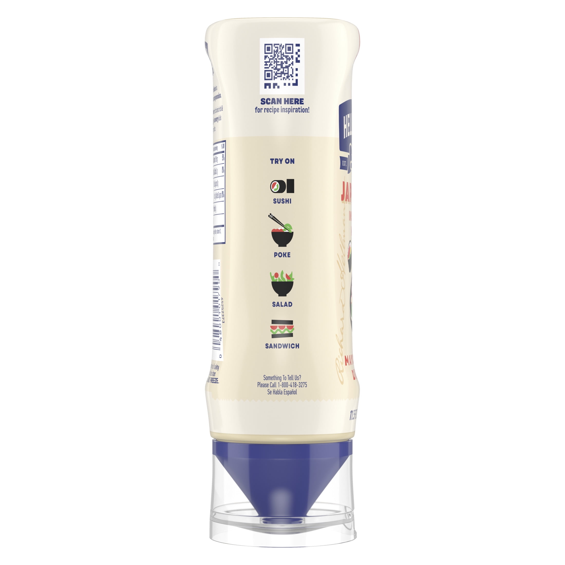 Hellmann's Japanese-Inspired Tangy & Savory Mayonnaise Dressing for Sushi, Poke Bowls & More, Japanese Style Mayo with a Boost of Umami, 11.5 fl oz squeeze bottle