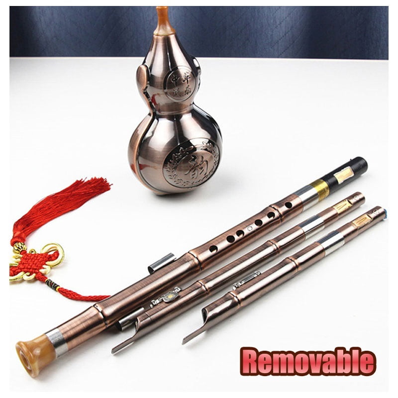 Professional Hulusi, with carrying box B-flat key, Hulusi gourd cucurbit flute for beginners, traditional Chinese instrument, musical self-study