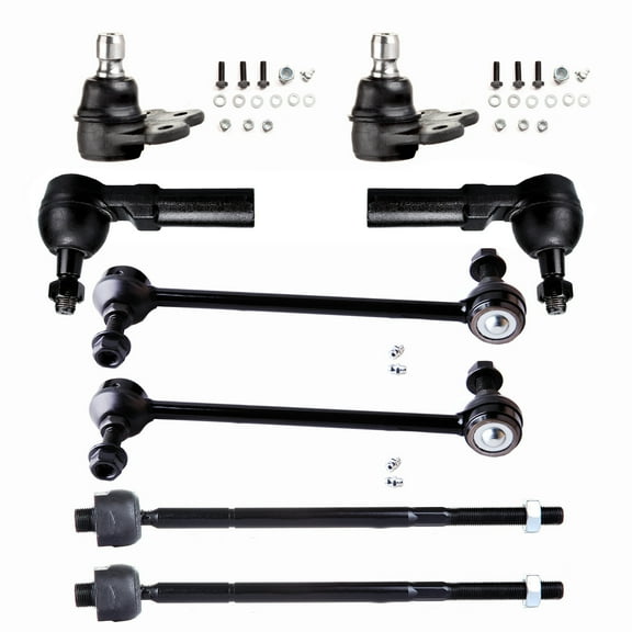 SCITOO 8pcs Front Suspension Kit Inner Outer Tie Rod End Sway Bar End Link Lower Ball Joint Replacement For Saturn L100 L200 L300 LS LS1 LS2 LW1 LW2 LW200 LW300