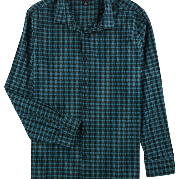 Alfani Mens Lewis Button Up Shirt, Blue, Small