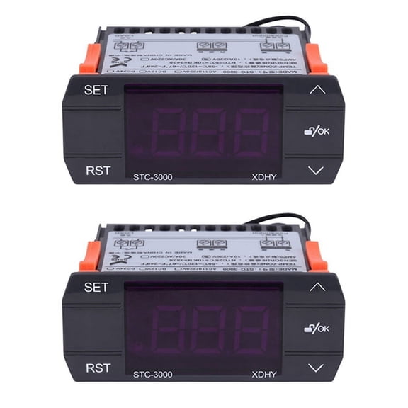 2X -3000 Digital Temperature Controller Thermostat with Sensor 110-220V 30A