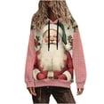 thumbnail image 2 of HOMBOM Retro Santa Merry Christmas Sweatshirts for Womens Pullover Long Sleeve Fleece Linend Fall Hoodies Womems Tops, 2 of 9