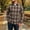 Brown, variant on Mens Flannel Plaid Shirts Vintage Casual Collared Button Down Long Sleeve Shirts Comfort Fall Winter Coat Jackets for Business Work Office