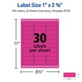 thumbnail image 6 of Avery Address Labels, 1" x 2-5/8", Neon Magenta, 750 Total (5970), 6 of 9