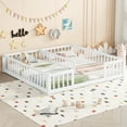 thumbnail image 2 of Double Twin Floor Bed with Fence, Guardrails, without door, 2 of 9